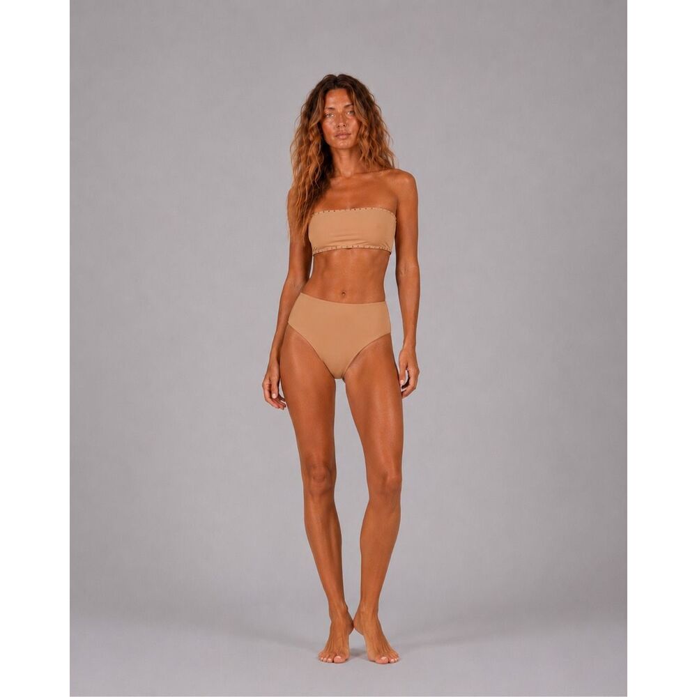 Skims Rhinestones Bandeau High waisted Nude Bikini S